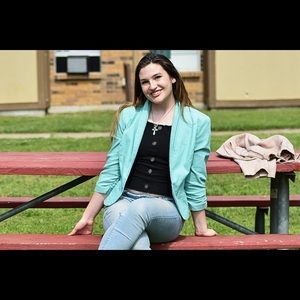 Painted denim jacket